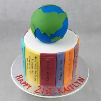 Book - A World of Books cake (D, V, 3L)